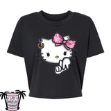 West Coast Cat - Alternative Women's Crop Tee *NEW STYLE*