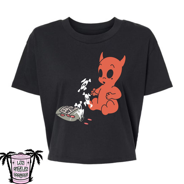 Mean Pills - Alternative Women's Crop Tee *NEW STYLE*