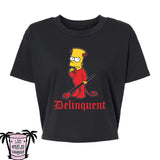 Delinquent - Alternative Women's Crop Tee *NEW STYLE*