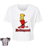 Delinquent - Alternative Women's Crop Tee *NEW STYLE*