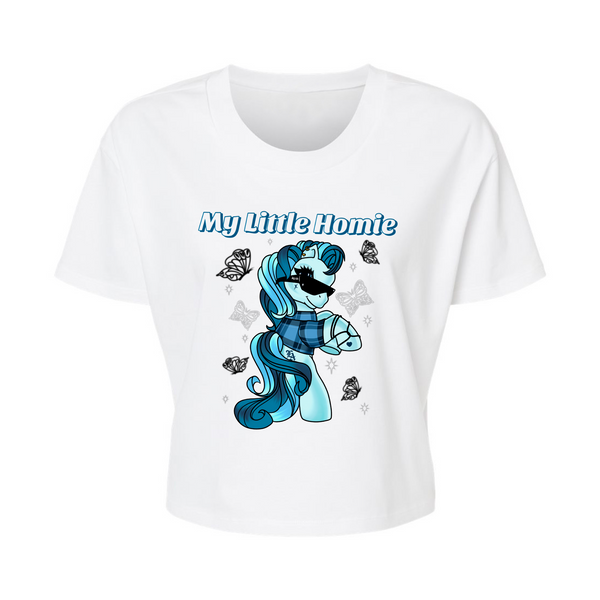 Blue MLH - Alternative Women's Crop Tee *NEW STYLE*