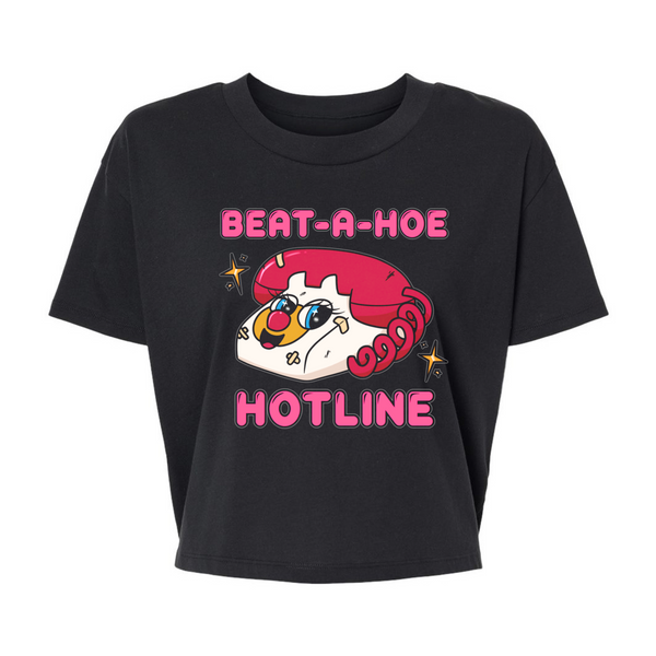 Beat-A-Ho* Hotline - Alternative Women's Crop Tee *NEW STYLE*