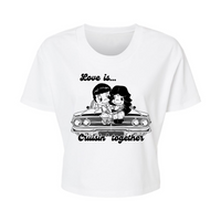 Love is... Cruisin' Together - Alternative Women's Crop Tee *NEW STYLE*