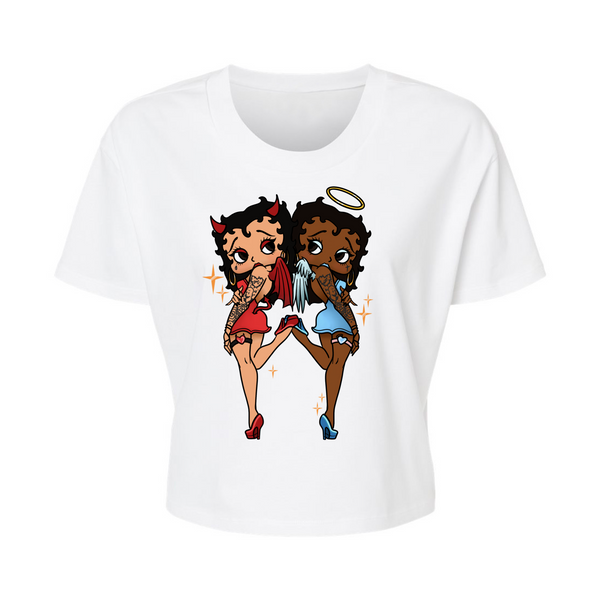 Twin Locas - Alternative Women's Crop Tee *NEW STYLE*
